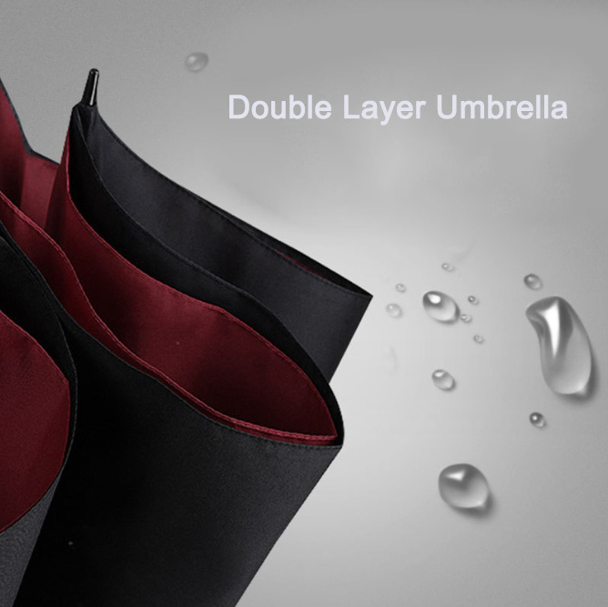 Sombrillas Oversized Wind Proof Double Layer Golf Umbrellas For The Rain Waterproof Custom Umbrella With Logo