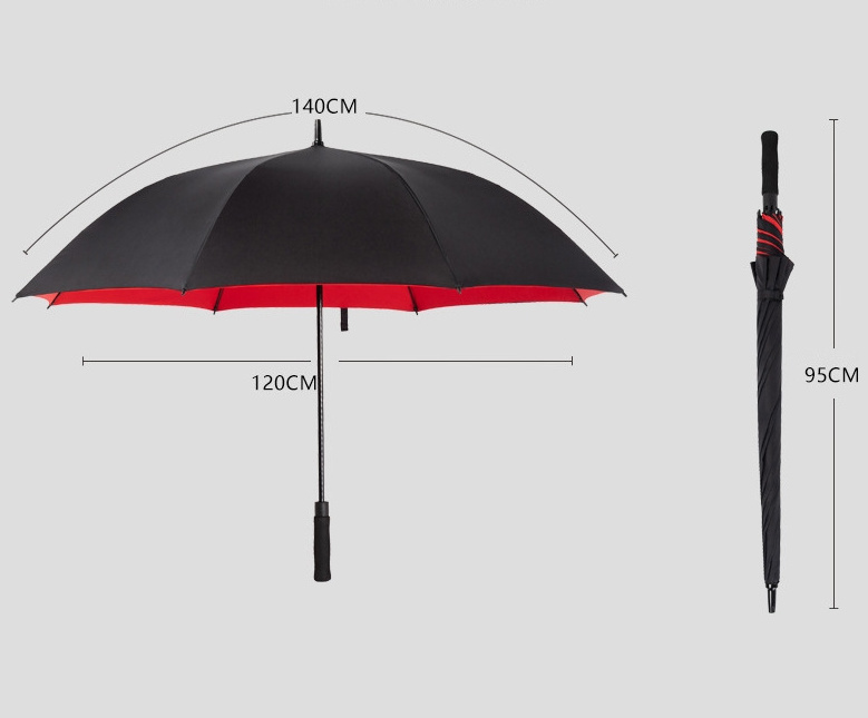 Sombrillas Oversized Wind Proof Double Layer Golf Umbrellas For The Rain Waterproof Custom Umbrella With Logo