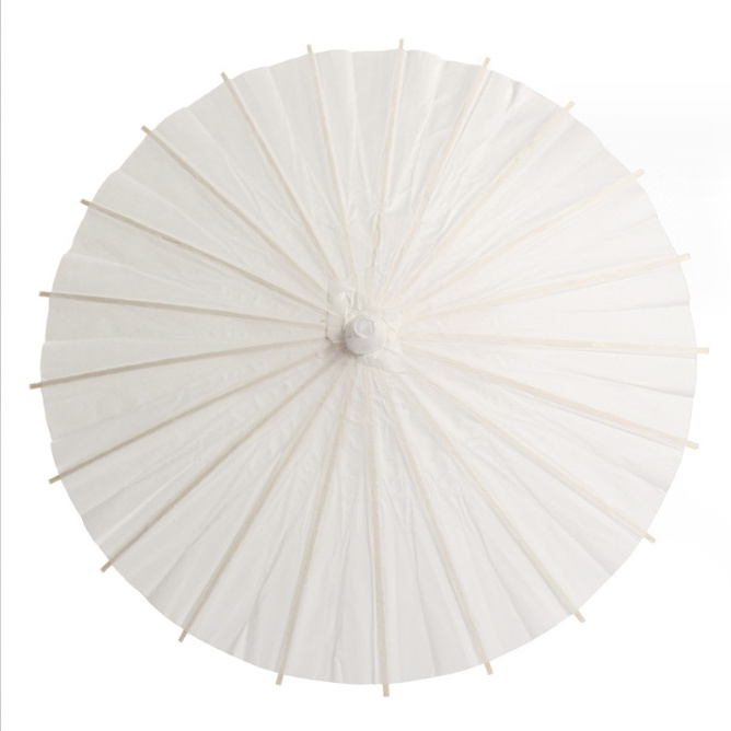 Custom Wooden Umbrella Mini  White Paper Umbrellas Parasol For Wedding