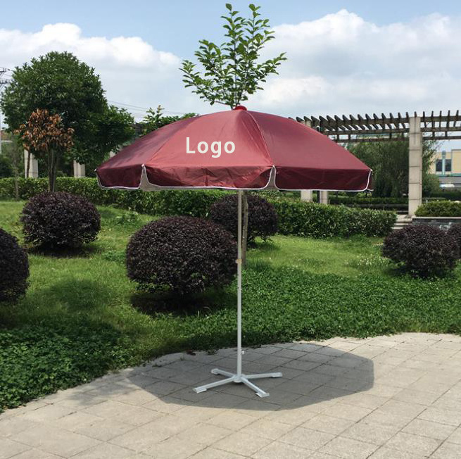 Luxury Sand Stake Screw Outdoor Parasol Sun Beach Umbrella With Custom Logo