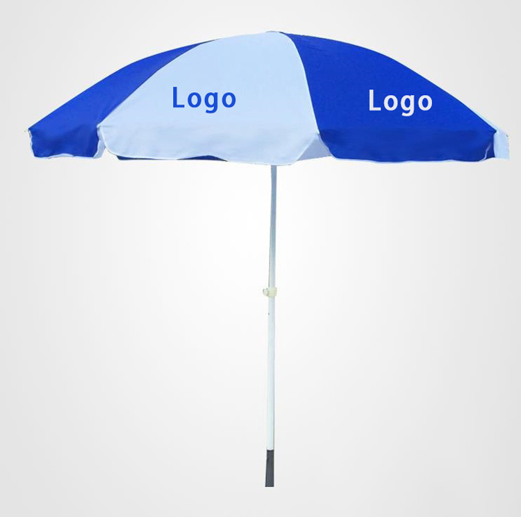 Luxury Sand Stake Screw Outdoor Parasol Sun Beach Umbrella With Custom Logo