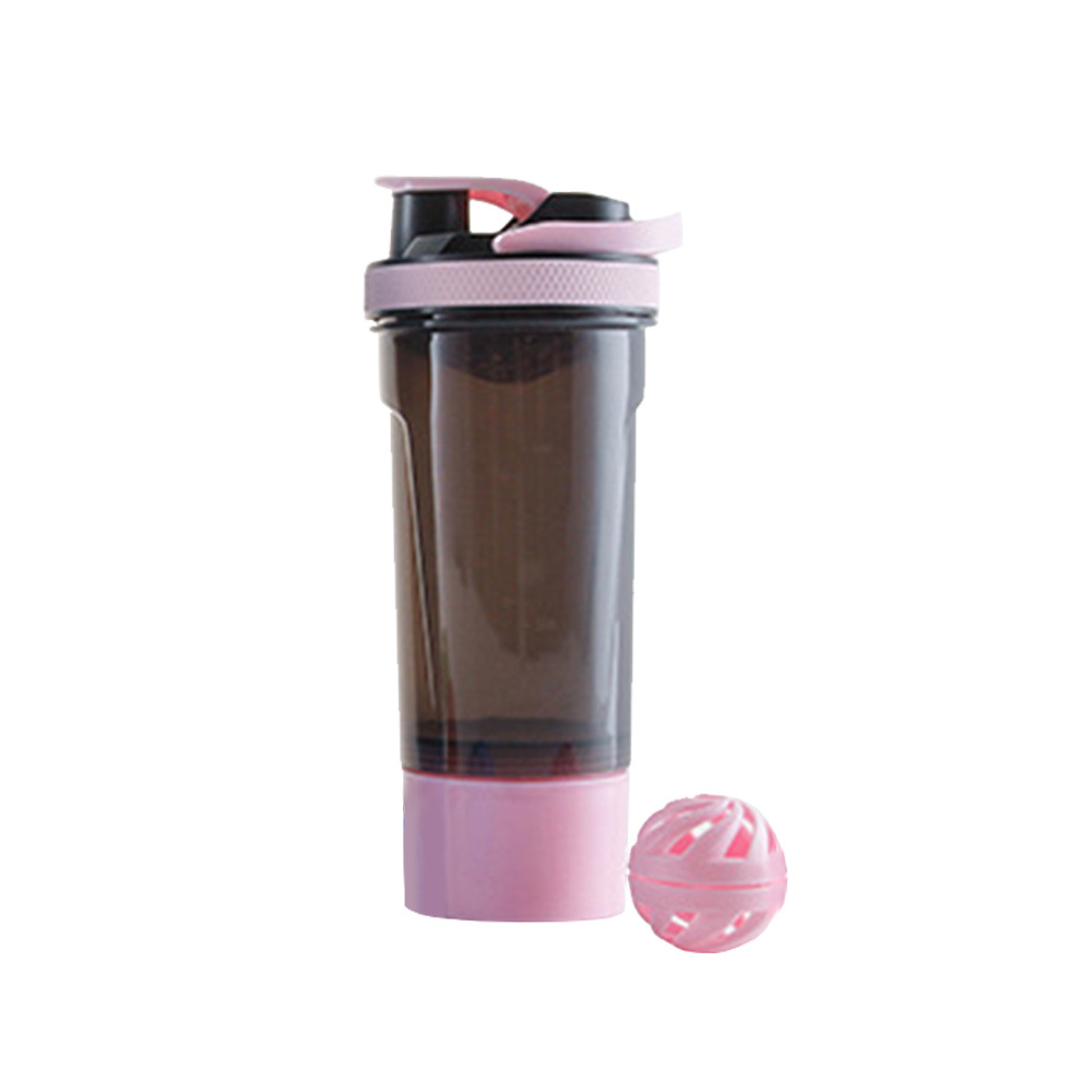 Eco Friendly Bpa Free Gym Protein Powder Shaker With Lifting Handle Plastic Mixing Ball Filter Sports Creative Shaker Bottle