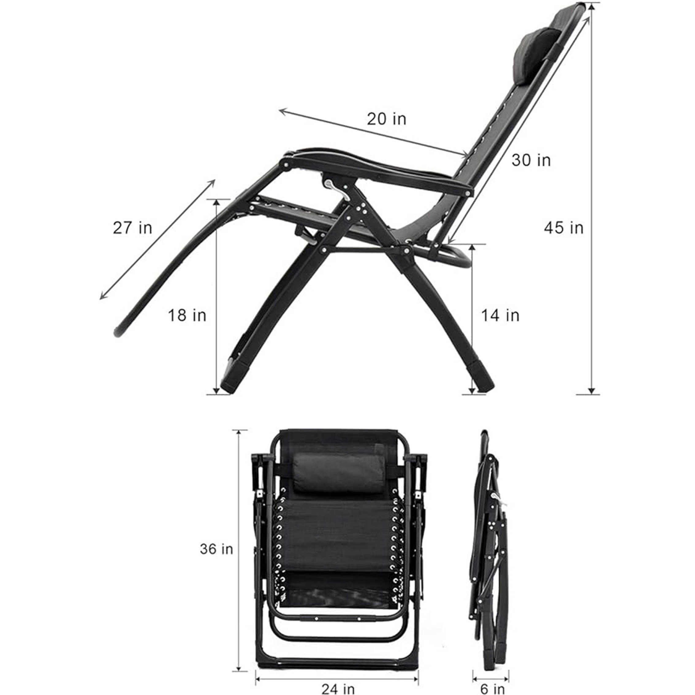 Zero Gravity chair outdoor chaise foldable capping chair portable tailgate lounger chair