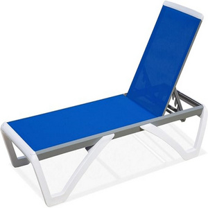 Wholesale Pool Lounge Chair Aluminum Adjustable Outdoor Chaise Lounge Plastic Poolside Lounge Chair for Deck Lawn Backyard