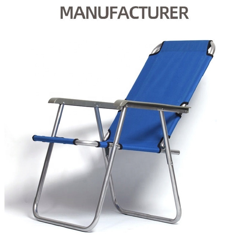 Modern Design Patio Dining Chair Outdoor Folding Sling Chairs with Metal Frame Portable Lounge Chair with Armrest