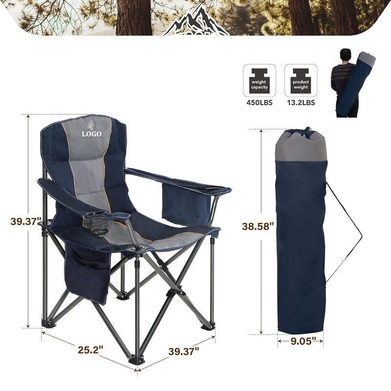 Amazon Hot Sale Heavy Duty Reclining Chairs Oxford Cloth Ultralight Camping Chair Portable Outdoor Folding Chair