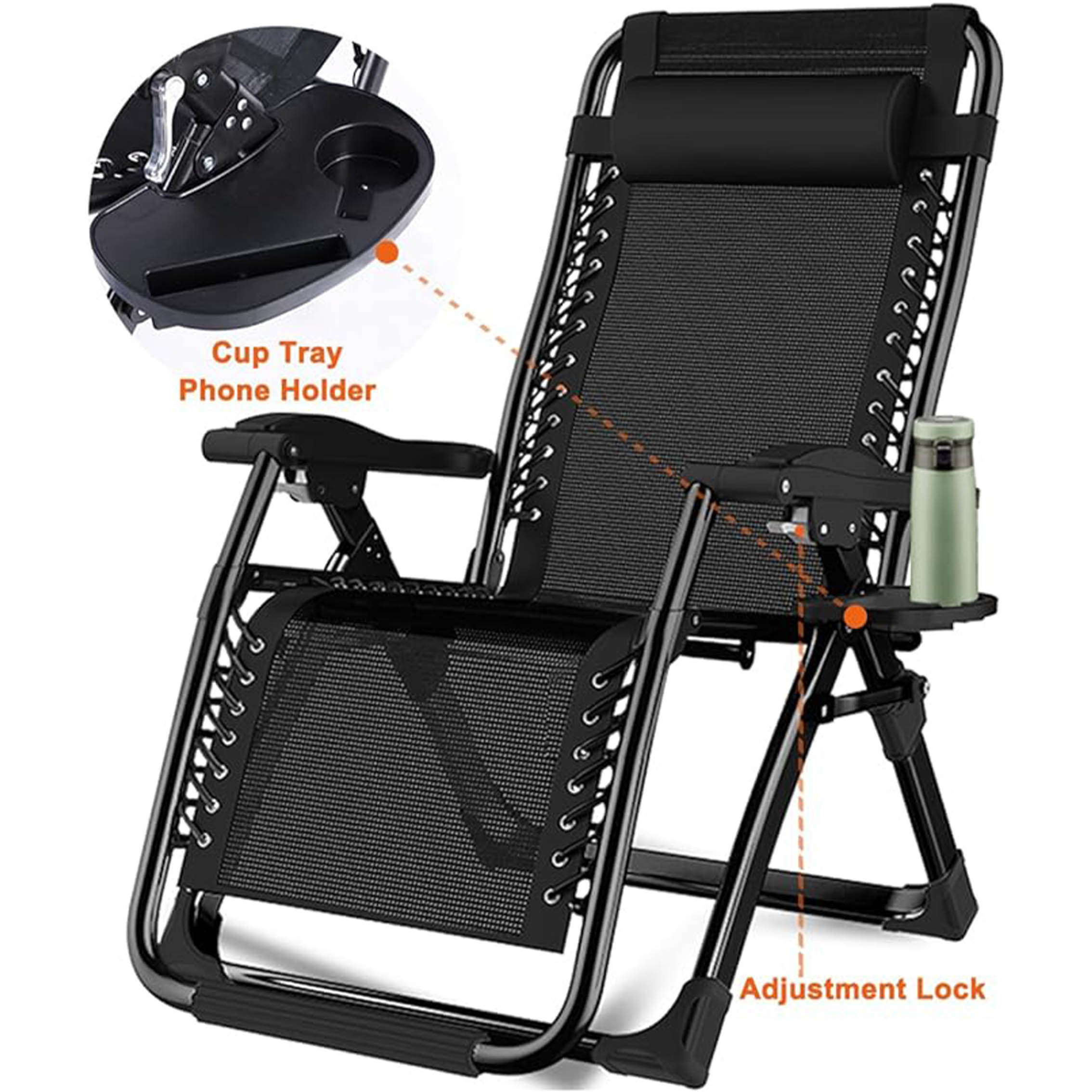 Foldable and convenient storage lounge chair for lunch break folding lounge chair