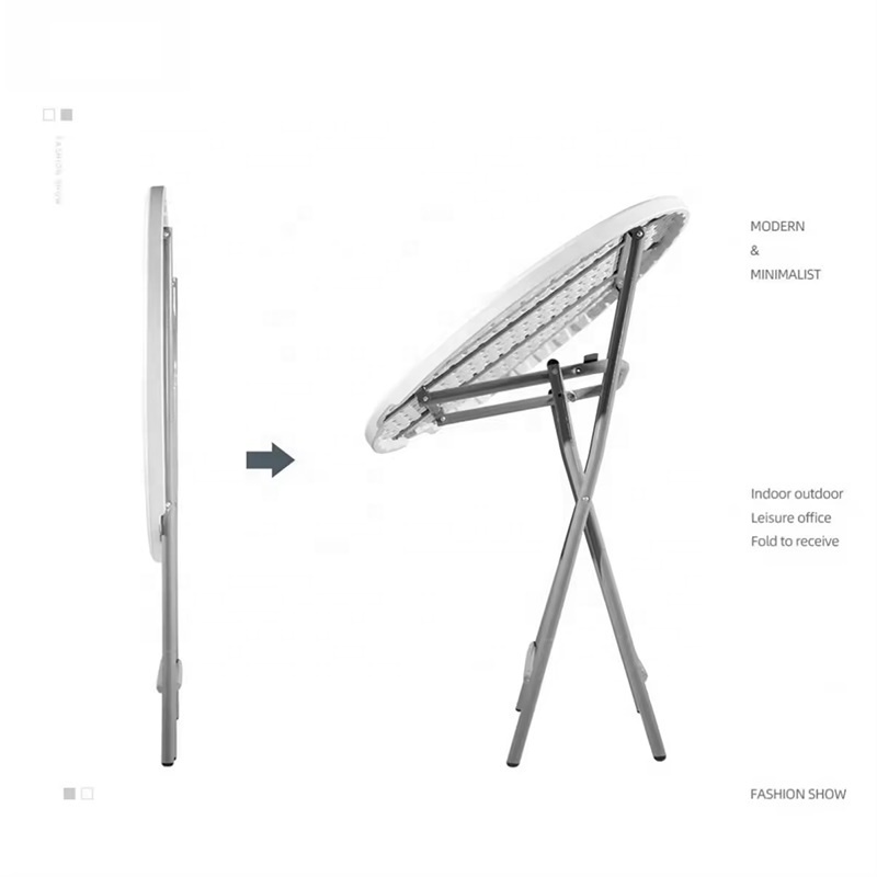 Outdoor Furniture Portable High Top Cocktail Folding Table Banquet 80cm Small  Round Table HDPE Plastic Table for Dining