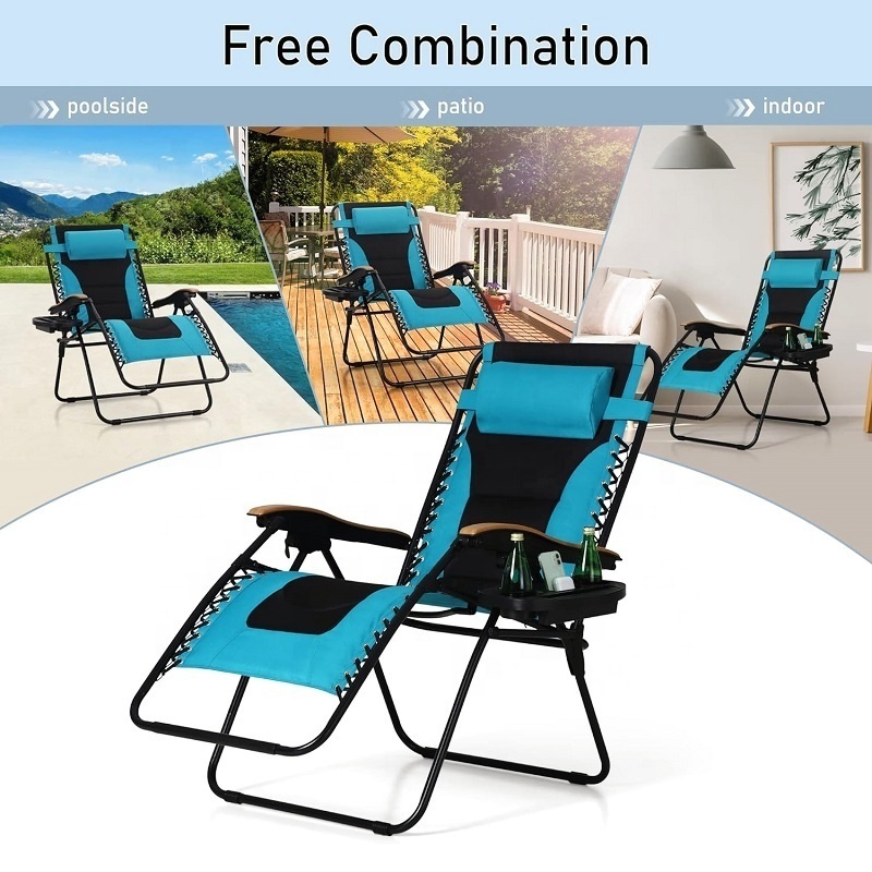 Popular Chaise Lounge Color Customized Portable Beach Sun Lounger Custom Design Zero Gravity Folding Chairs