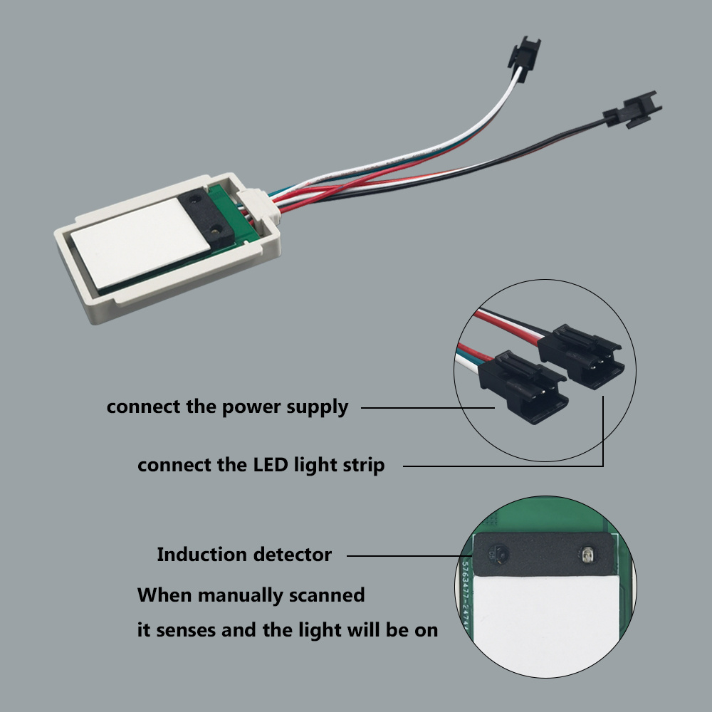 LED Hand Sweep Wave Sensor Touchless Switch For Mirror Lights Inductive Switches