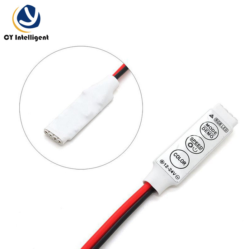 DC 5V-12V-24V 12A 3Keys Mini LED RGB Controller Dimmer Driver For LED Strip Lights