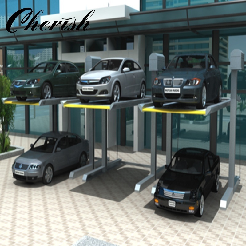 qingdao Cherish fast speed 2 level machinery two post car parking lift