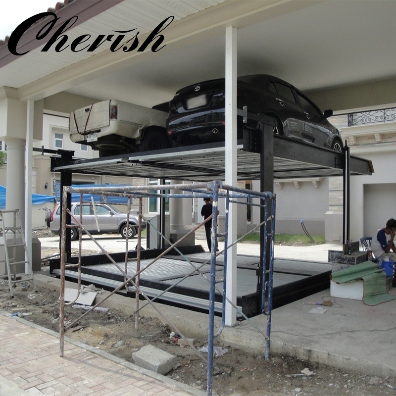 hydraulic car lift for underground parking garage car lift double deck