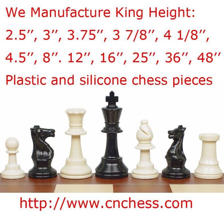 Standard club tournament plastic chess pieces