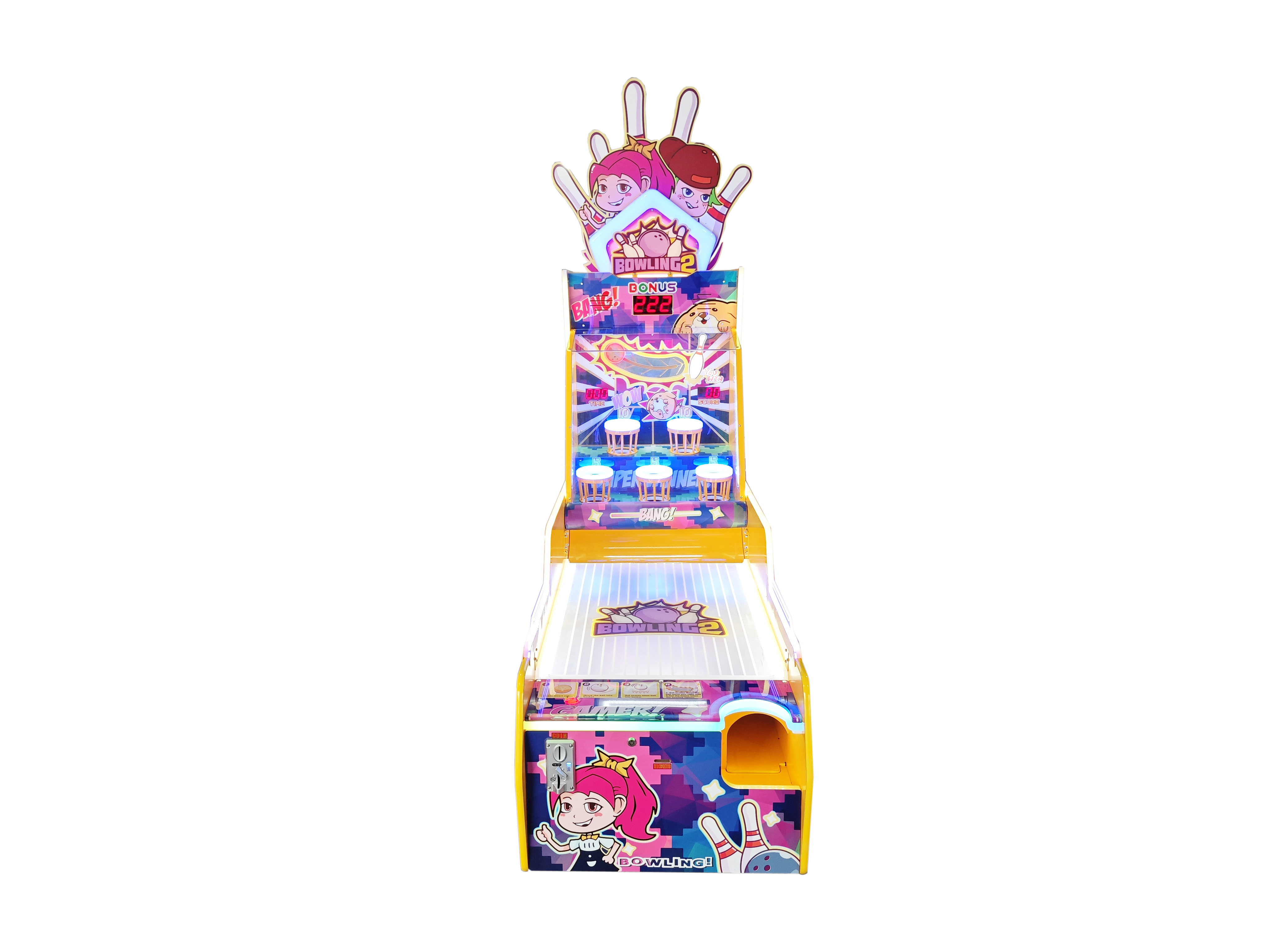 Earn Money Indoor Amusement Bowling Ball Basketball Game Machine Bowling Slam Dunk Coin Operated Game Machine