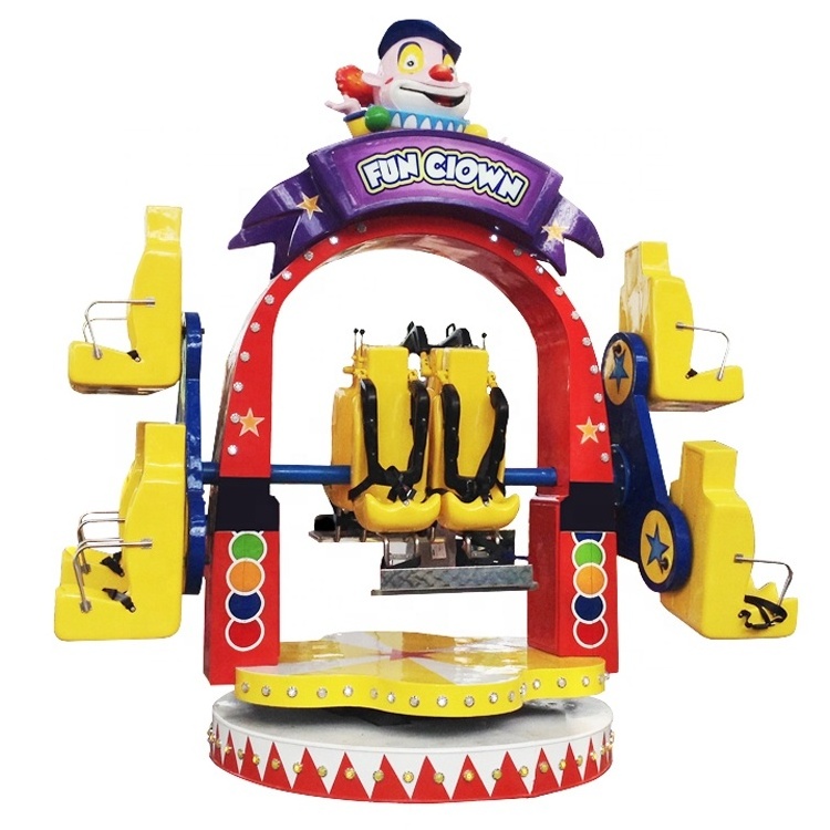 Amusement Park Rides Coin Operated Happy Circus Ride Children Indoor Fun Clown Rides Games Machines