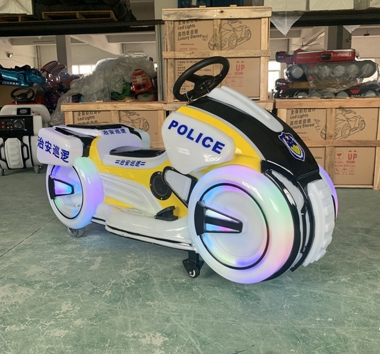 Wholesale New Product Police Motorcycle Electric Battery Bumper Cars For Kids And Adults