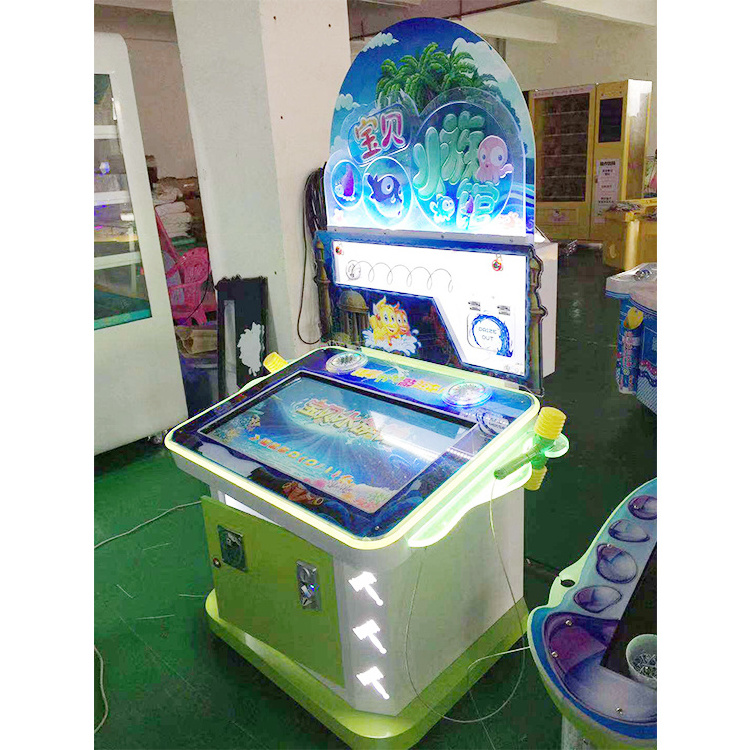 Kids amusement center hammer hitting arcade game machine