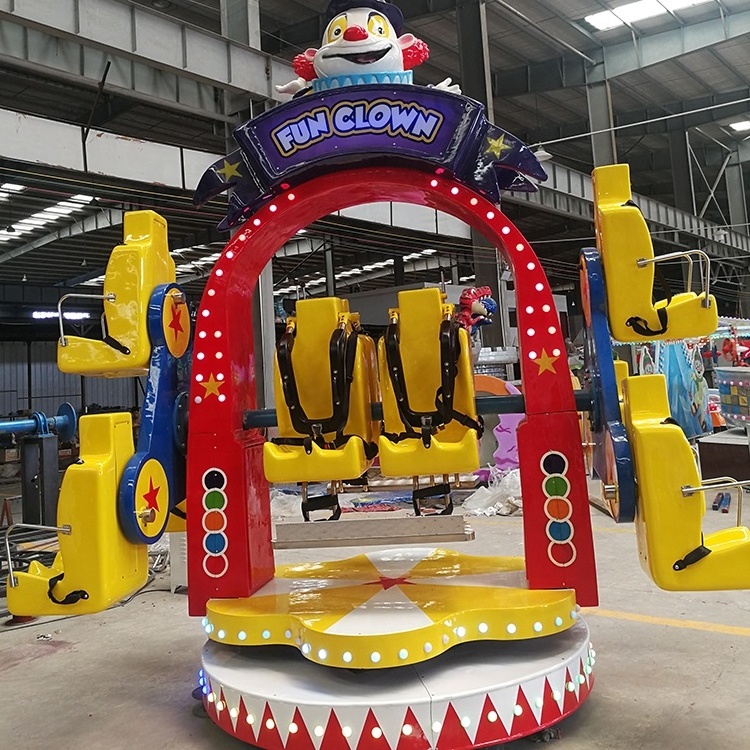 Amusement Park Rides Coin Operated Happy Circus Ride Children Indoor Fun Clown Rides Games Machines