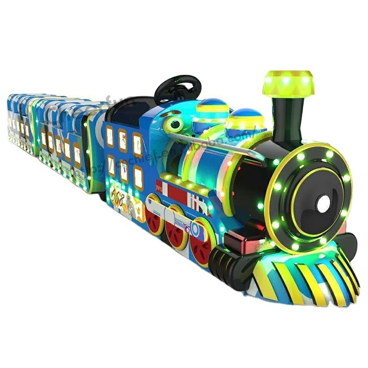 China Manufacturer Amusement Park Rides Outdoor Playground Steam Engine Road Tourist Trackless Train For Sale