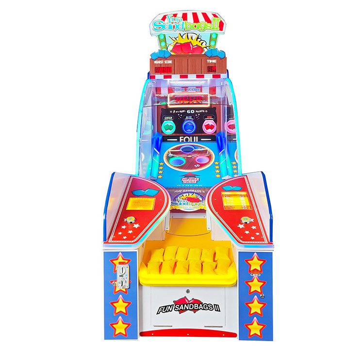 New Indoor Coin Operated Fun Sandbags Arcade Game Machines Throwing sandbag Carnival Tickets Games For Game Center