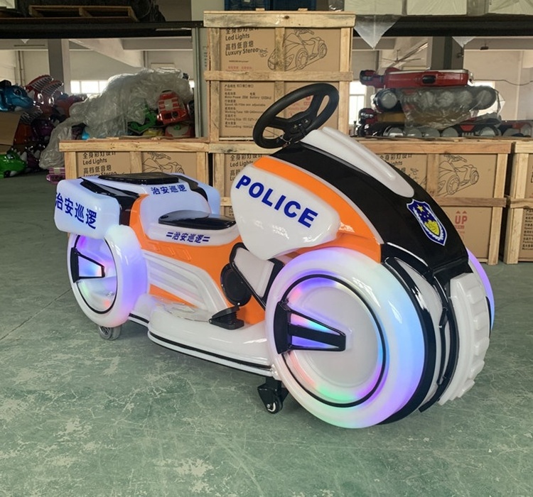 Wholesale New Product Police Motorcycle Electric Battery Bumper Cars For Kids And Adults