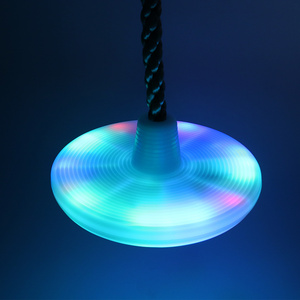 Hot Sale Outdoor Patio Plastic Disc Swing Sets Kids Climbing Rope For LED Glow Swing