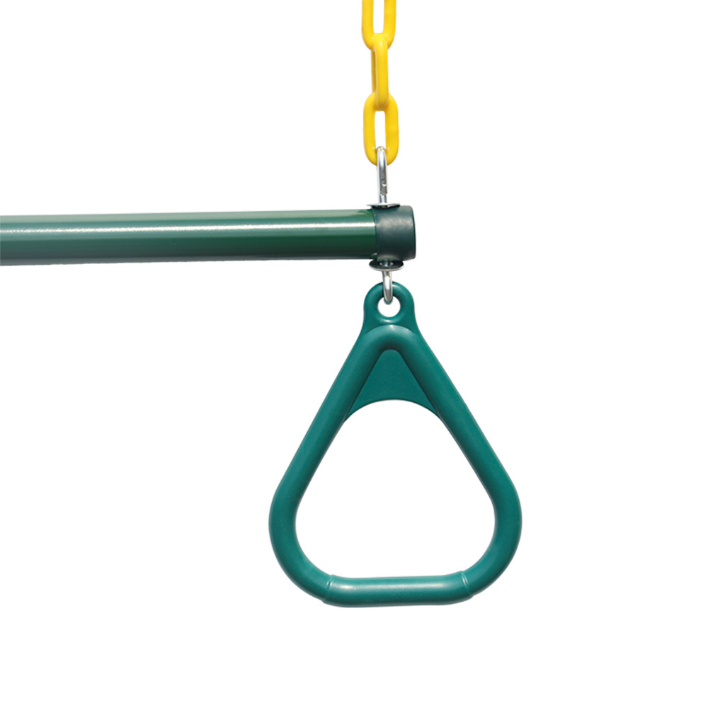 Garden Gym Ring Trapeze Bar Swing with Rings and PVC Coated Chains Children Swing