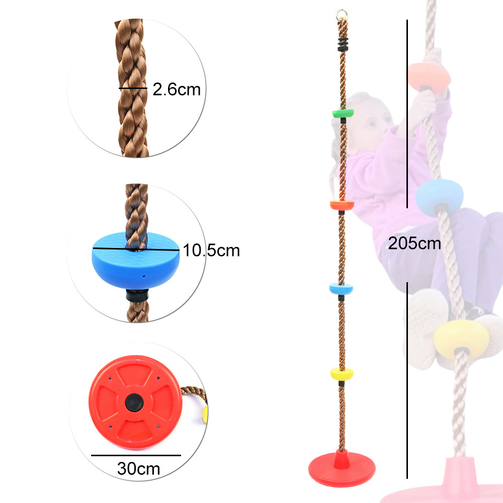 Outdoor Kids Children Disc Rope Climbing Swing Tree Swing