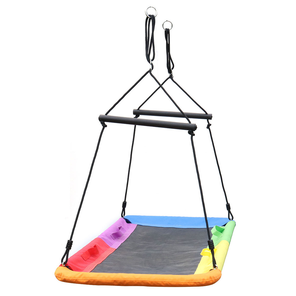 Outdoor Garden Children Nest Swing Rectangle Six Colors Tree Swing