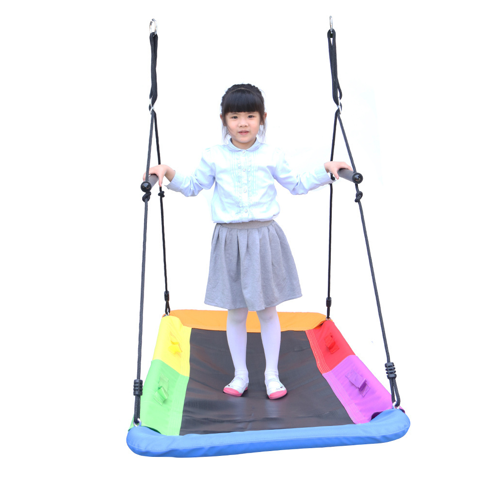 Outdoor Garden Children Nest Swing Rectangle Six Colors Tree Swing