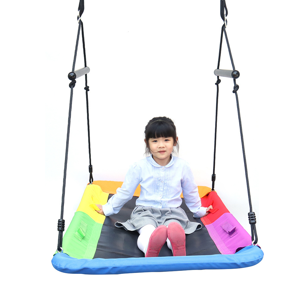 Outdoor Garden Children Nest Swing Rectangle Six Colors Tree Swing