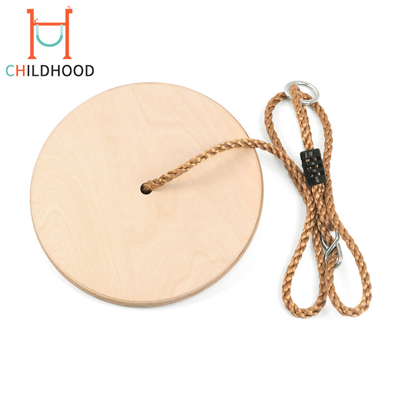 Climbing Rope Tree Swing With Platforms Wooden Disc Swing