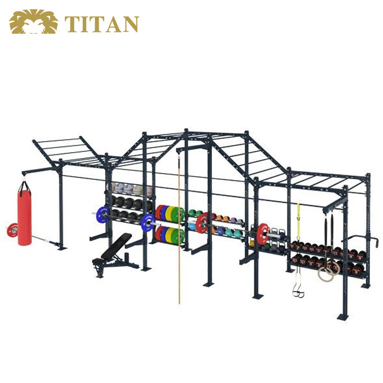 Free standing GYM Multifunctional Pull Up Station Cross training fit Rig Rack