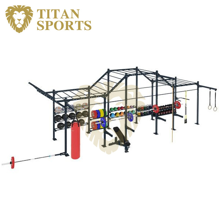 Free standing GYM Multifunctional Pull Up Station Cross training fit Rig Rack