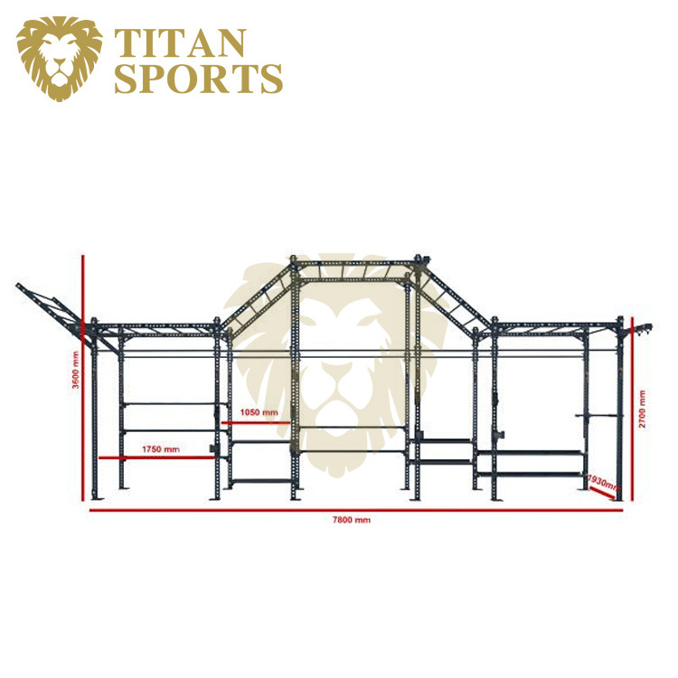 Free standing GYM Multifunctional Pull Up Station Cross training fit Rig Rack