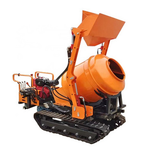 hot sales crawler type concrete mixer truck drum concrete mixer self loading concrete truck mixer