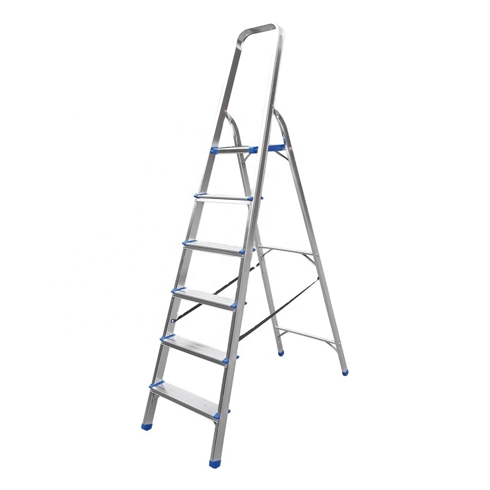 3-8 steps household multi lightweight  flexible aluminum folding step ladder