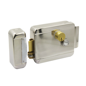 Access Control System Special Push Button Double Cylinder Electric Rim Lock