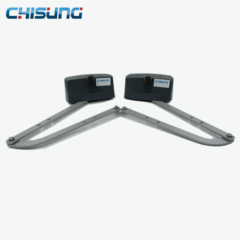 Chisung Powerful DC Motor IP45 Double Automatic Folding Curved Arm Professional Swing Gate Opener Gate Weight 500kg*2