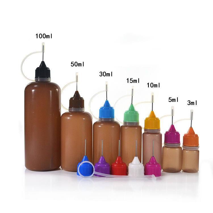 15ml Steel Needle Plastic Dropper Bottle Tip Glue Bottle with Funnels