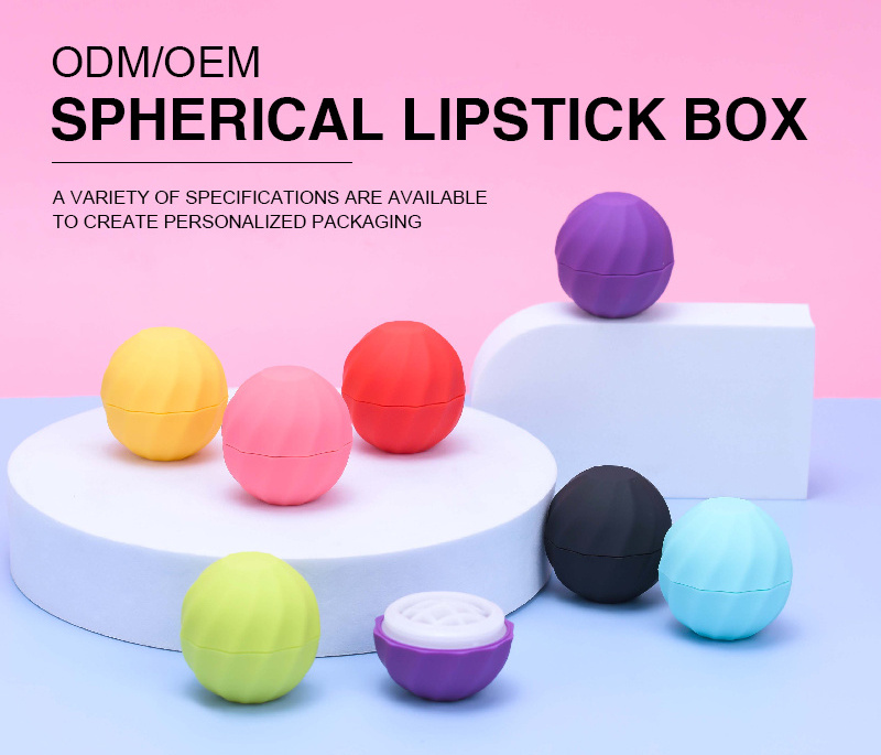 Lip Balm Lipstick Case Egg Shape Lip Balm Container Custom Eco Friendly Lip Balm Ball Case Container