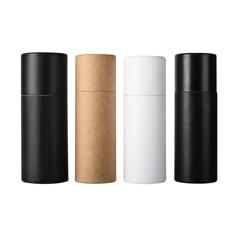 Custom Food Grade Tea Container White Black Brown 10g 20g 30g 50g 100g Round Cardboard Paper Cylinder Boxes