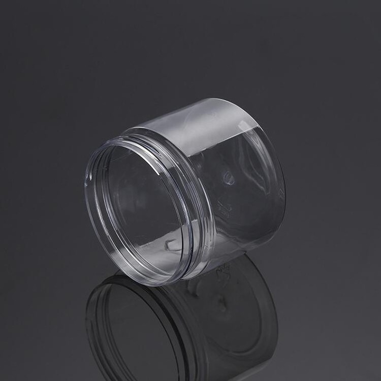 30ml 50ml 100ml 120ml 200ml 250ml 500ml cosmetic packaging clear amber black pet plastic cream jar with plastic lid