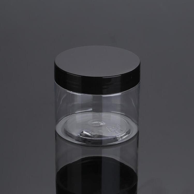 30ml 50ml 100ml 120ml 200ml 250ml 500ml cosmetic packaging clear amber black pet plastic cream jar with plastic lid