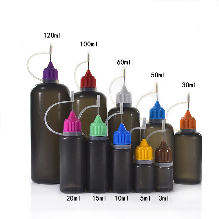 15ml Steel Needle Plastic Dropper Bottle Tip Glue Bottle with Funnels