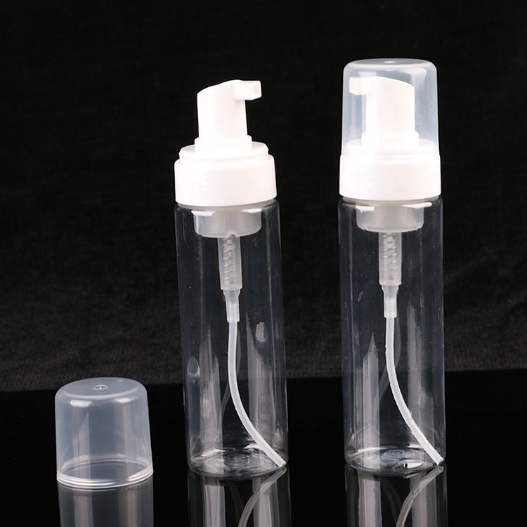 foaming bottle 30ml 50ml 100ml 150ml 200ml 250ml PET cosmetic liquid soap dispenser with foam pump bottle