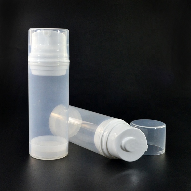 ECO-Friendly Airless Bottle 30ml 50ml 80ml 100ml 120ml 150ml White PP Airless Pump Lotion Bottles Airless Spray Bottles