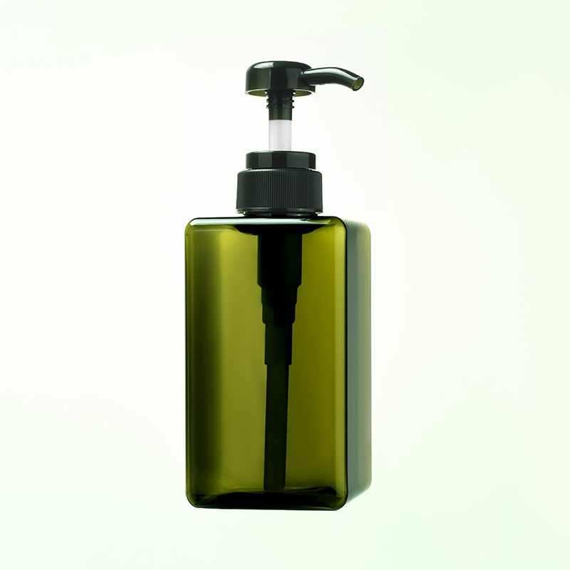 New design shampoo pump lotion bottle 100ml 150ml 250ml 280ml 450ml 650ml green PETG conditioner bottle with pump lotion cap