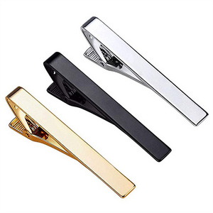 Hot selling copper tie clip men's suit accessories silver gold brass tie clips